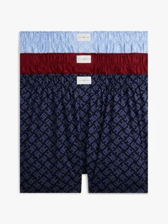 3-pakning med boxershorts med monogram over hele overflaten