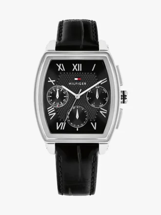 36 mm multifunksjonsur med lærrem