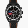 40 mm kronografklokke med lærrem