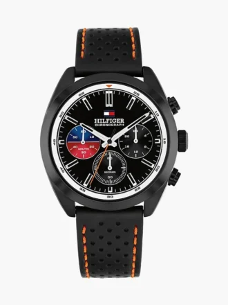 40 mm kronografklokke med lærrem