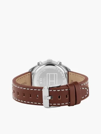 40 mm kronografklokke med lærrem
