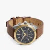 40 mm kronografklokke med lærrem