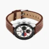 40 mm kronografklokke med lærrem