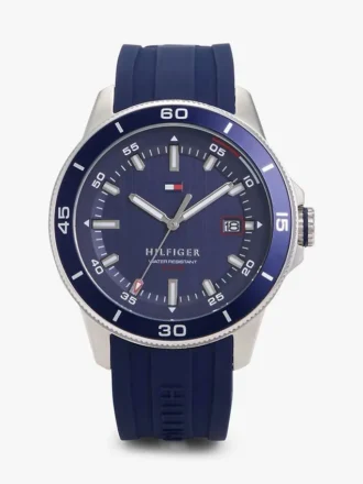 43 mm kronografklokke med silikonrem