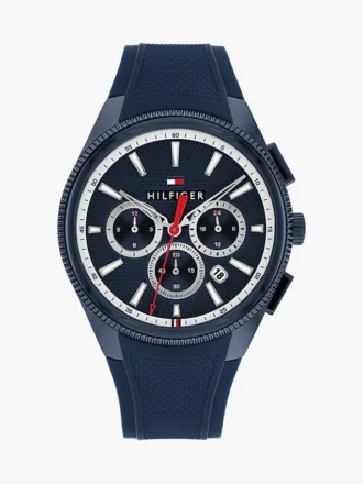 43 mm silikonrem med dobbel tid