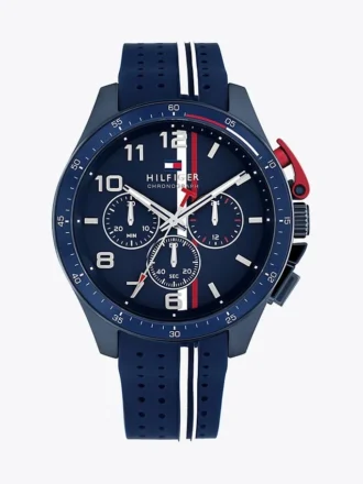 46 mm sportsklokke med silikonrem