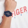 46 mm sportsklokke med silikonrem