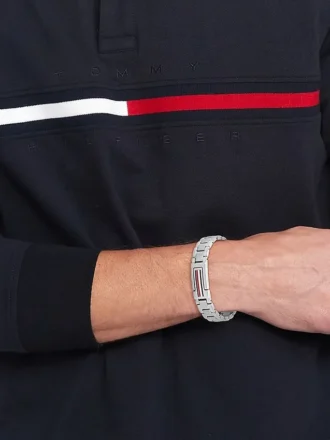 Armbånd i rustfritt stål med flaggstriper