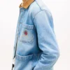 Avslappet denim-arbeidsjakke