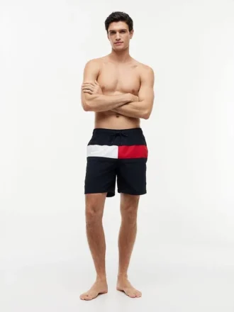 Badehose med flagglogo, 7″