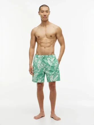Badehose med tropisk mønster, 18 cm