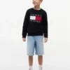 Baggy denim-seilershorts for barn