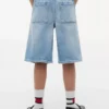 Baggy denim-seilershorts for barn