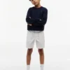 Baggy stretch-chino-shorts med belte for barn