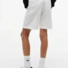 Baggy stretch-chino-shorts med belte for barn