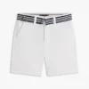 Baggy stretch-chino-shorts med belte for barn