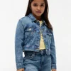 Barnas denimjakke med brodert stjerne