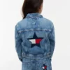Barnas denimjakke med brodert stjerne