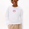Barnes T-skjorte med brodert logo og hjerte