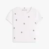 Barnes T-skjorte med brodert stjerne og ribbestrikk