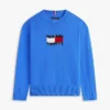 Barnesweater med bølget flagglogo