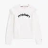 Barnesweater med paljetter, logo og volanger