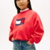 Barnesweatshirt med bølget flagglogo