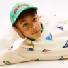 Barnesweatshirt med seilflagg over hele
