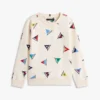 Barnesweatshirt med seilflagg over hele