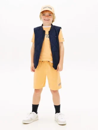 Barnesweatshorts med bred benvidde og Hilfiger-logo