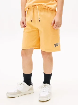 Barnesweatshorts med bred benvidde og Hilfiger-logo