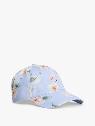 Baseballcap med blomstertrykk