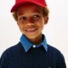 Baseballcap med brodert flagglogo for barn