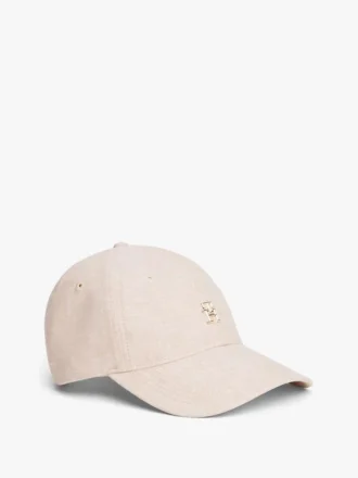 Baseballcap med monogramlogo i linblanding