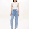 Belted Gingham Seersucker Tapered Bukser