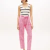 Belted Gingham Seersucker Tapered Bukser
