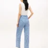 Belted Gingham Seersucker Tapered Bukser
