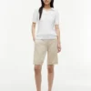 Bermudashorts i linblanding, 28 cm