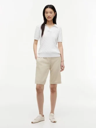 Bermudashorts i linblanding, 28 cm