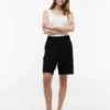 Bermudashorts i linblanding, 28 cm