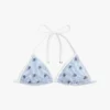 Bikinitopp med monogram over hele