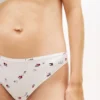 Bikinitruse i jersey med blomstertrykk