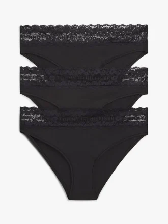 Bikinitruse med blonder, 3-pakning