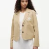 Blazer i stretch-twill med skriftmonogram