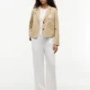 Blazer i stretch-twill med skriftmonogram