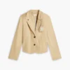 Blazer i stretch-twill med skriftmonogram