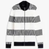 Block Stripe Zip Cardigan