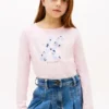 Blomstret monogram-T-skjorte for barn