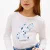 Blomstret monogram-T-skjorte for barn