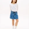 Blomstret monogram-T-skjorte for barn